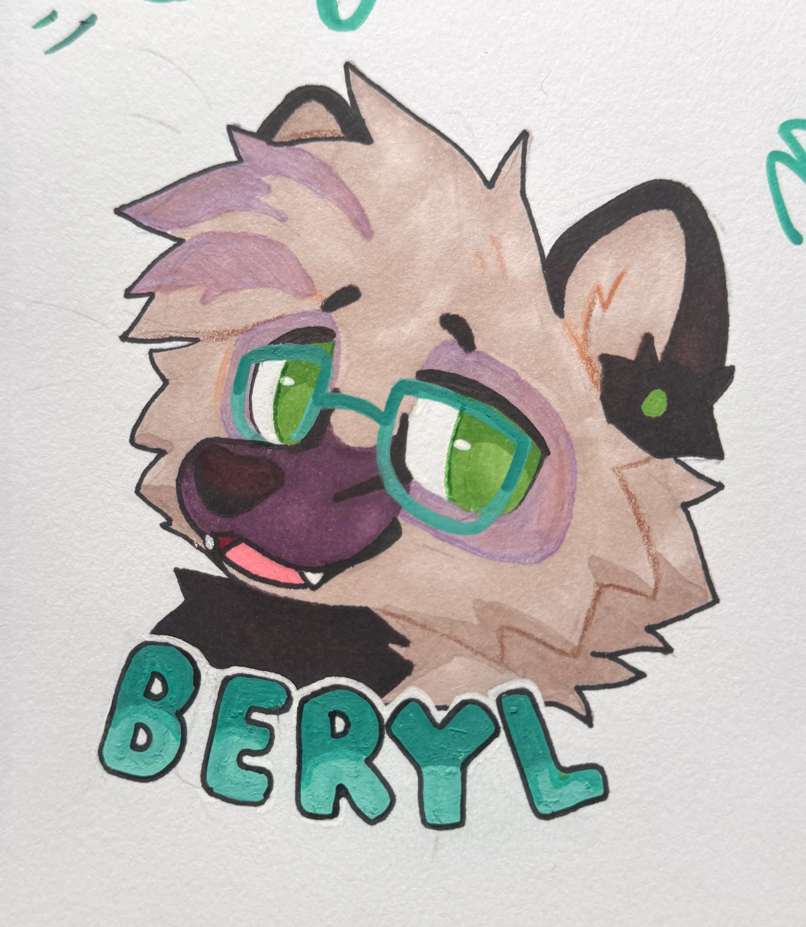 Beryl the Fisher's head over their name